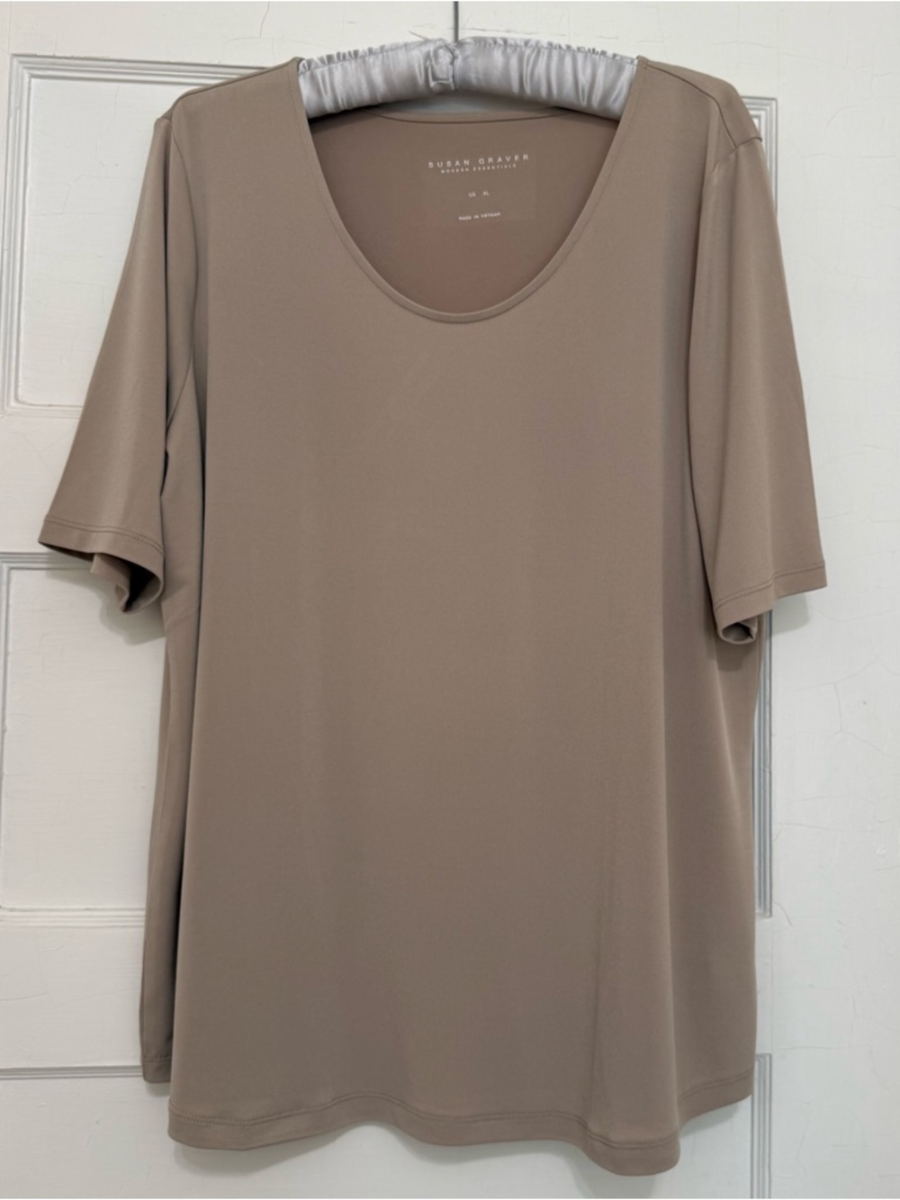 Susan Graver Modern Essentials Liquid Knit Scoop Neck Top